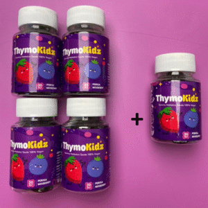 thymokids gummy vegan habbatus sauda 4 botol foc 1 botol