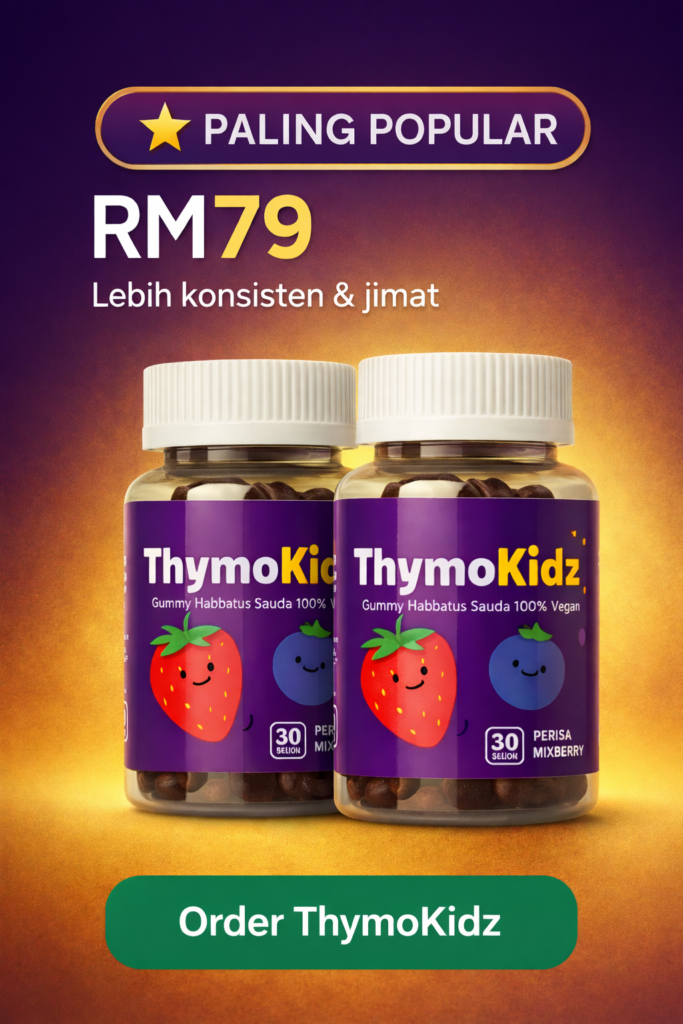 Thymokids gummy vegan dengan habbatussaada